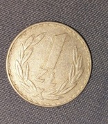 Moneta 1 zł z 1978 roku ze znakiem mennicy 