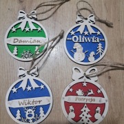 Bombka z filcem 4 wzory