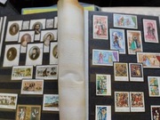 3 Klasery ze znaczkami o tematyce Malarstwo, Rzeźba, Kultura