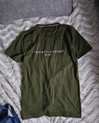 Koszulka tommy hilfiger Rozmiar L Khaki zielona Logo Tommy jeans