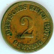 2 PFENNIG 1907 A - piękny stan !!!