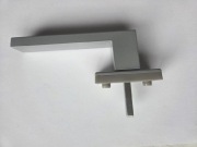 Klamka okna srebrna szyld prostokąt