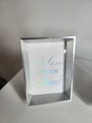 RAMKA NA ZDJĘCIA STOJĄCA WISZĄCA SREBRNA 10 X 15 CM 3X CENA ZA 3 SZTUKI!