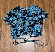 Crop top z wiązaniami 