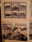 Komory 2009 Mi 2340-4 + bl 512  żółwie zestaw idealny