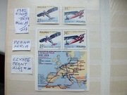 3szt.znaczki seria Fi 2658 ** Bl73 / Blok 117 Polska 1982 CHALLENGE SAMOLOT
