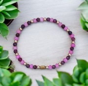 Bransoletka kamienie naturalne jadeit rubin hematyt