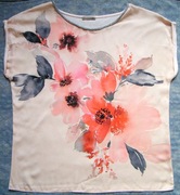 Bluzka damska na lato, zwiewna - rozmiar 42