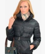 LIKWIDACJA czarna kurtka puchowa naturalny puch S