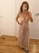 Sukienka elegancka na wesele komunie długa tiul