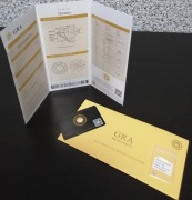 Moissanit - D/VVS1 - 5mm 0,5ct + certyfikat GRA