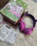 Słuchawki Bluetooth Kids Cat Ear „Dino & Cat” – różowe, bezprzewodowe