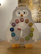 Dziecięcy zegar drewniany do nauki godzin Janod