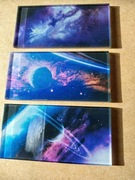 Mozaika szklana prostokąty 4,5x9,8cm nadruk na szkle KOSMOS