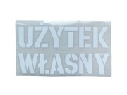Naklejka UŻYTEK WŁASNY na klasyka Żuk Nysa Tarpan Ursus Traktor PRL