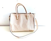 DAMSKA TOREBKA FIRMY H&M SHOPPER PUDROWY ROZ DUZA