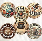 Zestaw 6 podkładek pod kubek, filiżankę 