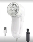 Golarka do ubrań elektryczna usuwacz kłaczków mechów kompaktowa USB biała