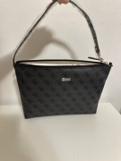 Guess saszetka / kosmetyczka wypełnienie torby grafitowo czarne oryginalne