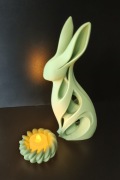 Designerski ZAJĄC Wielkanocny 3D + Podstawka LED