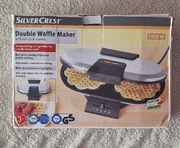 Gofrownica SilverCrest KH1181, 1200W, podwójna, serduszka, regulacja 