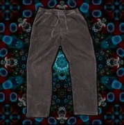 Yoke szare spodnie sztruksowe duże baggy straight affliction vintage