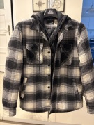 Medicine Oversize kurtka w kratę ocieplana kaptur jesień/zima S M