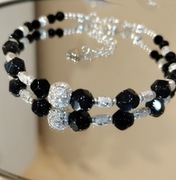 Bransoletka ze srebra S925 z naturalnym piaskowcem 