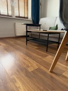 stolik kawowy do salonu z półką XL dąb/czarny