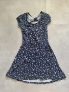 Bawelniana sukienka XS - wzór kwiatowy