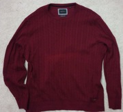 swetr męski warkocz bordo nowy xxl Westbury