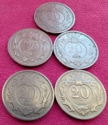 Zestaw Pięknych Starych monet 5szt  Super stan Jak na foto