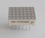 Matryca LED 5x7, wspólna anoda, czerwony OM-702CWA 