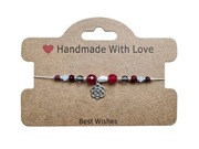 Bransoletka kwiat srebro 925 rubin perła granat labradoryt personalizacja 