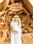 Aniołek makrama prośba chrzestna chrzestny pomysł na prezent