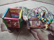Zestaw 2 zabawek manipulacyjnych, edukacyjnych dla dzieci drewniane zabawki