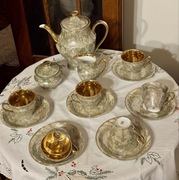 Serwis do kawy złocony Wawel PRL