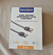 Kabel sieciowy internetowy Reinston EKN03 RJ45 CAT 5e 5m. NOWY