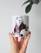 Kubek Kot kimono i mały kotek, sushi, 330ml, Kubek z kotem, japoński styl 
