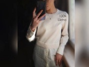 Sweter wełna Cos z elementami koszuli