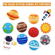 Filcowy zestaw kreatywny do szycia – Układ Słoneczny i Kosmos dla dzieci