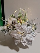 Stroik bożonarodzeniowy,  św. Rodzina, lampki