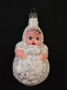 Bombka babuszka bombki choinkowe PRL szklane kształtki na choinkę vintage 