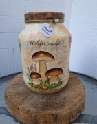 Słoik handmade Decoupage 2.5L na suszone grzyby