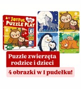 Puzzle zwierzęta rodzice i dzieci (4 w 1)