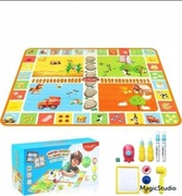 Mata wodna do rysowania malowania wodą ze zwierzętami 100x80cm