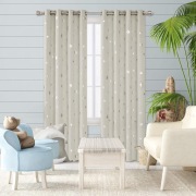zasłony 2 szt zaciemniające święta 140x245 beżowe 