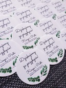 Naklejki okrągłe podziękowania słoiczki 4cm 2x