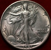 50 centów - SREBRO- Half Dollar 1941S Walking Liberty-mennicza