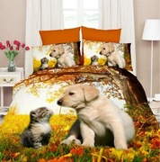 Komplet Poszewek Piesek i Kotek 3d 2x 40x40